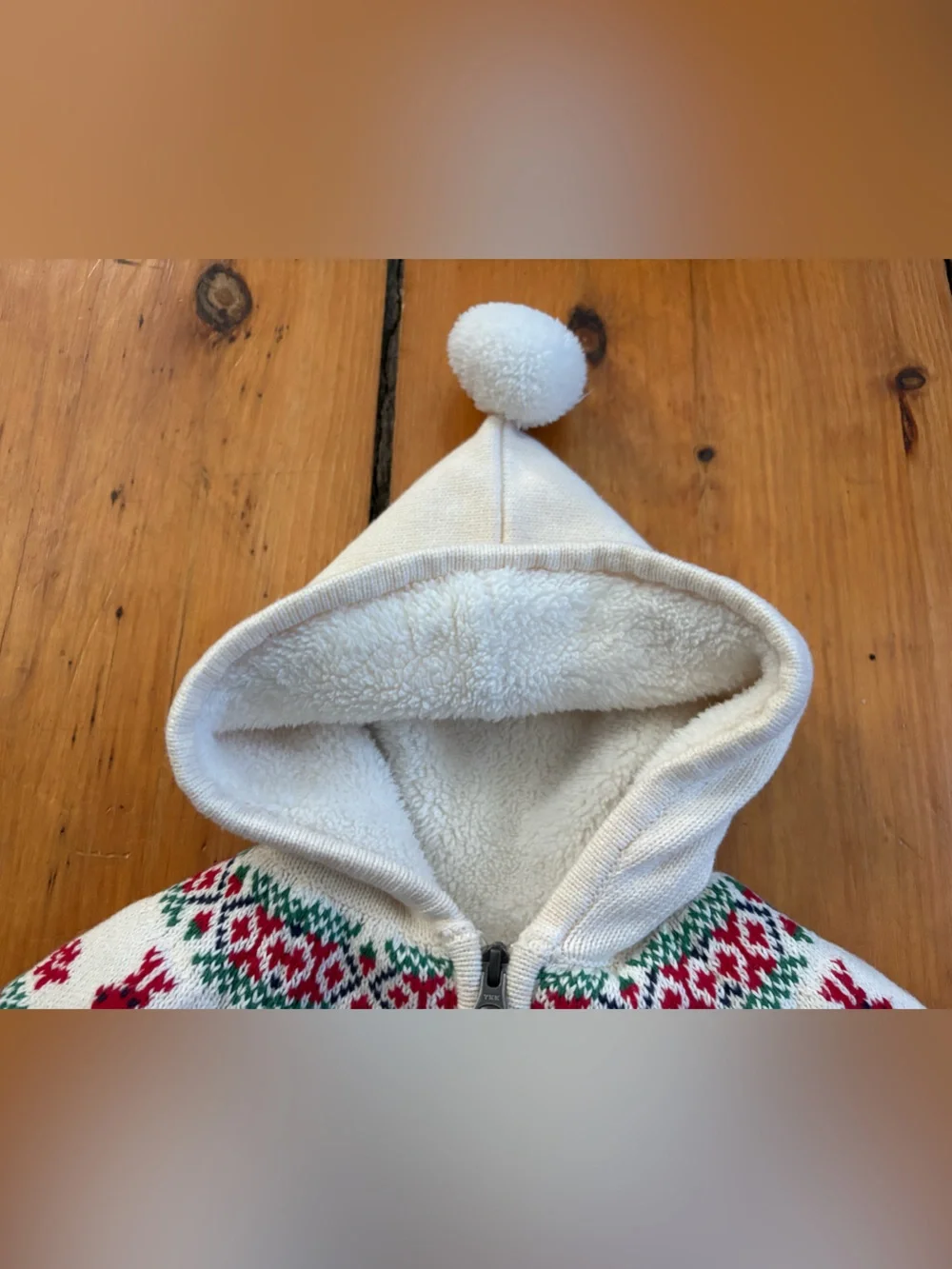 Hanna Andersson Gnome Hood Sweater Jacket Dear Deer, Size 6-12 Months Baby Kids